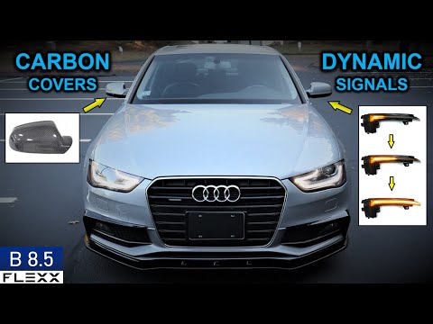 Видео: Последовательные карбоновые боковые зеркала | Как установить динамические зеркала с указателями п...