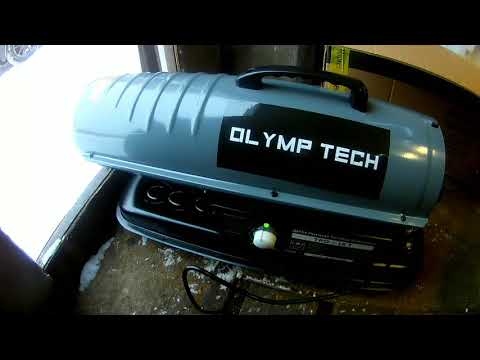 Видео: быстрый прогрев гаража. мини обзор на дизельную пушку OLYMP TECH TPD-15T