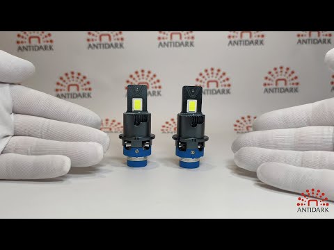 Видео: Новейшие LED лампы D2s/D4s, 45 ватт, две тепловые трубки