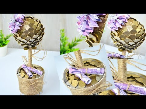 Видео: ХОЧЕШЬ Денежное Дерево? Как сделать ТОПИАРИЙ из МОНЕТ