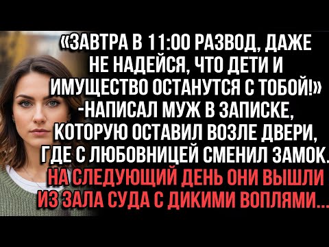 Видео: Муж сменил замок: «Завтра развод, всё моё!» Из суда вылетели с воплями...