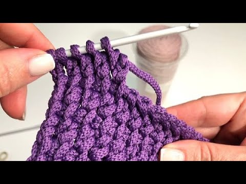 Видео: Красивый тунисский столбик с накидом | Soft Decor - Татьяна Чакур