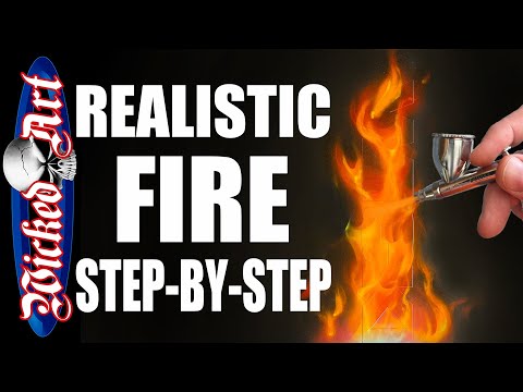 Видео: Учебник по аэрографии: Реалистичный огонь с Candy2o