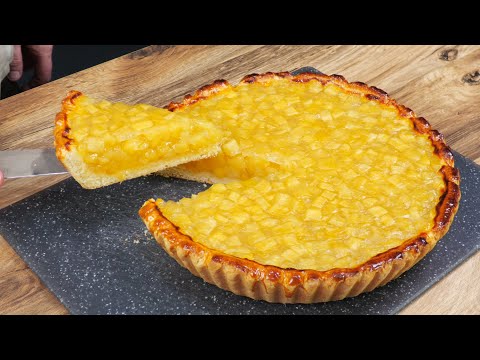 Видео: Открытый яблочный пирог на бездрожжевом тесте. Вкусный, простой и с огромным количеством начинки.