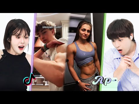 Видео: Оно так меняется?! Корейские мальчик и девочка реагируют на TikTok Sleeper Blind Challenge｜ asopo