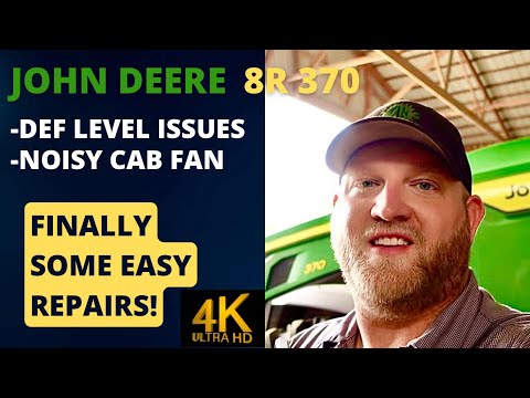 Видео: Неправильный уровень жидкости в баке John Deere 8R 370 DEF и шумный вентилятор кабины. Давайте ок...