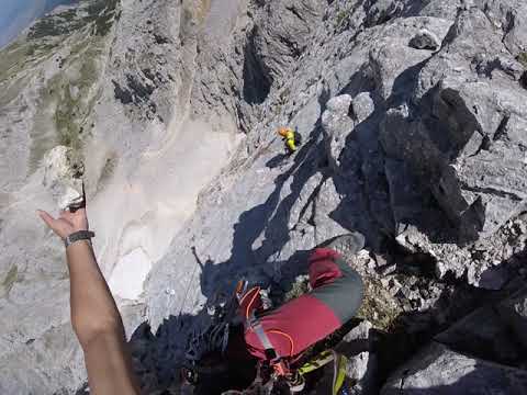 Видео: Пирин - Северната стена на Вихрен по маршрут "Скалния жлеб" - 9