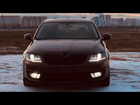 Видео: Внешний ТЮНИНГ SKODA OCTAVIA A7. Поставил СПЛИТТЕР и ДИФФУЗОР! Тонировка фар и bi led модули в фары!