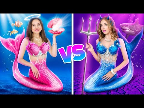 Видео: Хорошая Vs Плохая Русалка | Перевоплощение Русалки в Красотку ради Парня