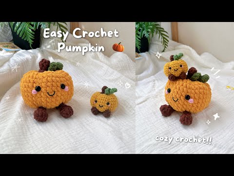 Видео: Как связать тыкву крючком 🎃 Простой урок по вязанию крючком l Monua DIY