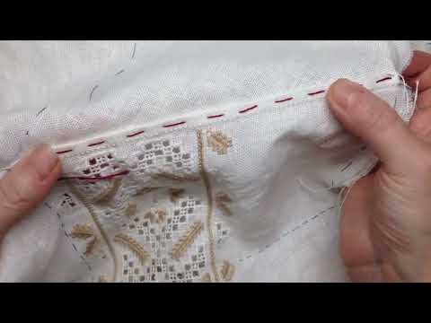 Видео: Пришивання уставок до станка та пазушний розріз зубцюванням у переяславській сорочці, червень 2025