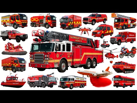 Видео: Пожарная машина для детей — изучаем машины экстренных служб 🚒🚁 | Спасательные машины, пожарные ве...