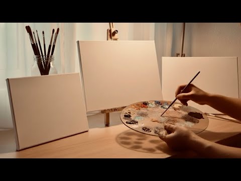 Видео: Подборка расслабляющих осенних картин 🍁 | Акриловое озеро и деревья