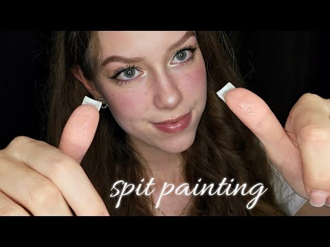 Видео: Быстрый АСМР🩵spit painting🩵