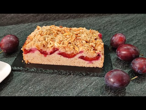 Видео: Самый Бюджетный и Быстрый ВКУСНЕЙШИЙ СЛИВОВЫЙ ПИРОГ со Штрейзелем! Без миксера! Постный пирог Веган