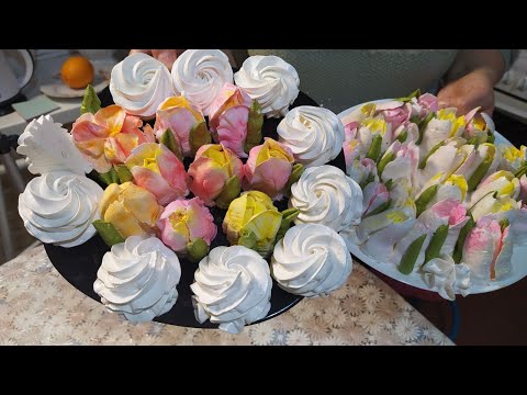 Видео: Два способа зефирных тюльпанов! Ошибка и успех!!!