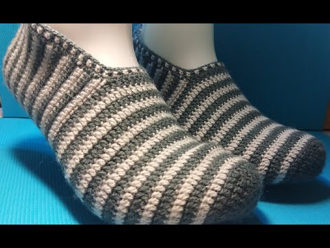 Видео: #645 ТАПОЧКИ ДЛЯ МУЖЧИН КРЮЧКОМ.