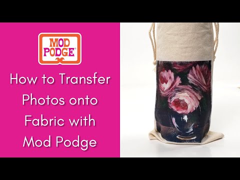 Видео: Как перенести фотографии на ткань с помощью Mod Podge