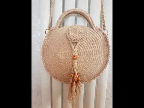 Видео: Круглая сумка крючком - Часть 5 -Декоративные детали