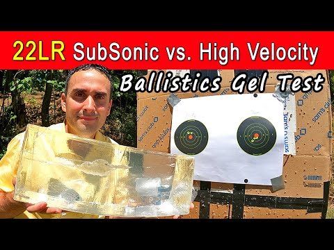 Видео: Можно ли охотиться с тихими дозвуковыми патронами 22LR? | Тест на баллистический гель