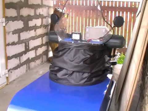 Видео: Тофалар 500 тюнинг мотобуксировщика. Капот из фанеры и тент. Часть 4.