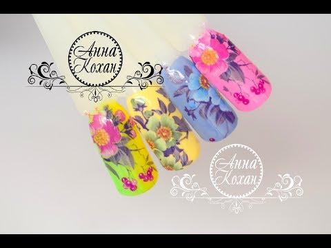 Видео: 🌺Летний ЦВЕТОЧНЫЙ дизайн переводной фольгой🌺Отпечатываю фольгу🌺