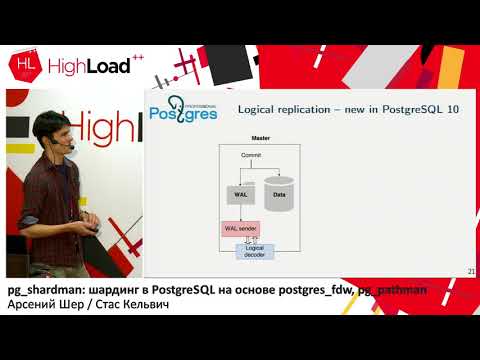 Видео: pg_shardman: шардинг в PostgreSQL / А.Шер, С.Кельвич (Postgres Professional)