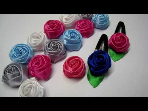 Видео: Роза Канзаши МК.DIY