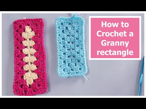 Видео: Вяжем крючком бабушкин прямоугольник (SS#90)