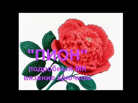Видео: "ПИОН" подробный МК вязание крючком