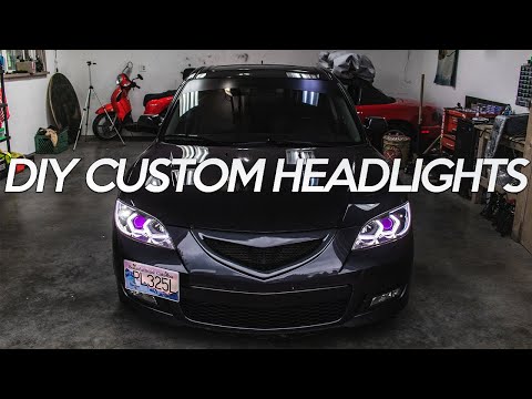 Видео: Создаём КАСТОМНЫЕ фары для Mazda 3! (M4 Halo | RGB | Светодиодная лента)