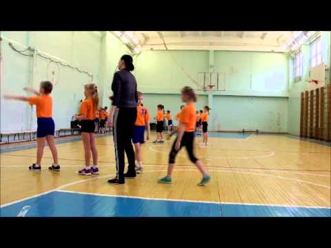 Видео: Фрагмент урока  Метание малого мяча в цель, 2 класс  Захарова Е Ю