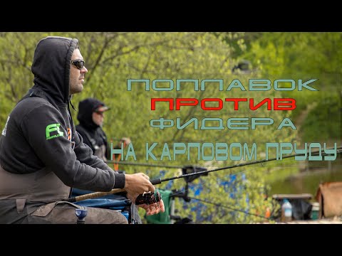 Видео: Поплавок против фидера на карповом пруду.