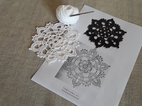 Видео: Цветочный мотив крючком. Часть 1.