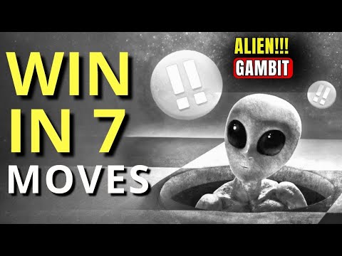 Видео: Выиграйте за 7 ходов, используя эту инопланетную гамбитную ловушку! Проверено в живых играх.