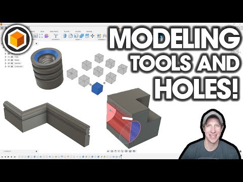 Видео: Начало работы с Fusion 360, часть 4 — инструменты моделирования, вырезание отверстий и удаление м...