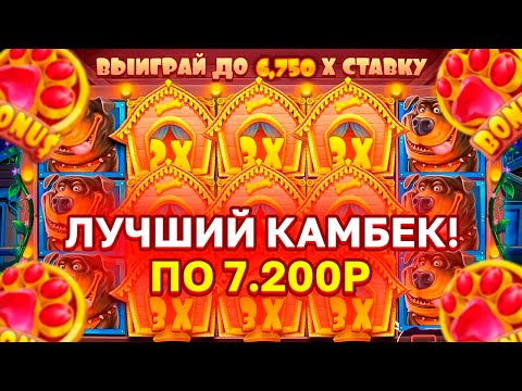 Видео: КАМБЕК ПО 7.200Р В СОБАКАХ! ПОЙМАЛ ДОРОГОЙ БОНУС И ВЫИГРАЛ *.***.***Р l ЗАНОС THE DOG HOUSE