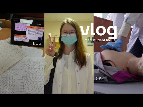 Видео: 3 дня из жизни студента медика /// практика, контрольная и много экг ....