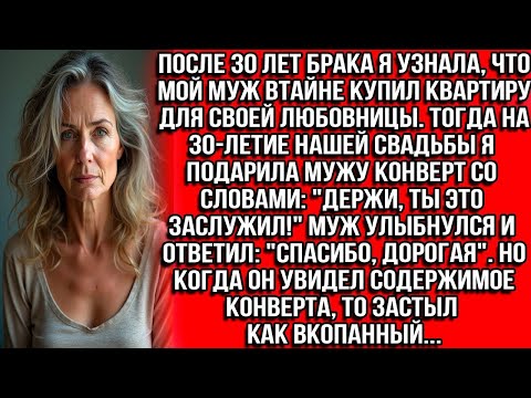 Видео: После 30 лет брака я узнала что муж втайне купил квартиру для любовницы. Тогда на 30-летие свадьбы я