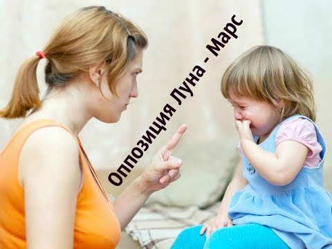 Видео: Оппозиция Луна  - Марс в натальной карте