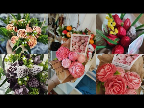 Видео: Мыльные букеты / Букеты из мыльных цветов / Аромасвечи /Массажные свечи / Гипсовые изделия