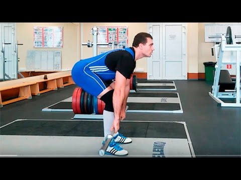 Видео: Становая тяга на прямых ногах: техника выполнения