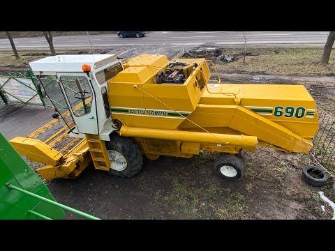 Видео: Комбайн для городів! Фінський Sampo 690 (Massey 20) в класному стані!