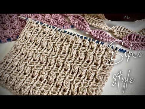 Видео: РЕЗИНКА 1X1 В СТИЛЕ БОХО 🔥 / КАШЕМИР С ХЛОПКОМ COTTON CASHMERE от ROWAN / BOHO KNITTING PATTERN