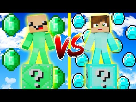 Видео: ИЗУМРУДНЫЙ ЛАКИ БЛОК VS АЛМАЗНЫЙ ЛАКИ БЛОК! НУБ ПРОТИВ ПРО! ВЫЖИТЬ НА 1 БЛОКЕ! #90