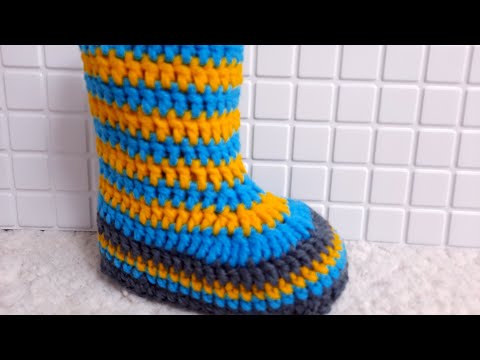 Видео: Пинетки ( сапожки, угги) для малышей. Очень просто! Без расчетов!!! Подробный мастер класс.