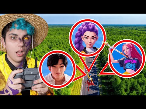 Видео: Я СНЯЛ KPOP DEMON HUNTERS против SAJA BOYS на ДРОНА!!