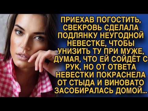 Видео: Свекровь сделала подлость невестке и думала ей сойдёт с рук, но невестка не растерялась