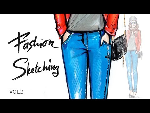 Видео: Fashion sketching: приемы стилизации при создании fashion скетча vol.2