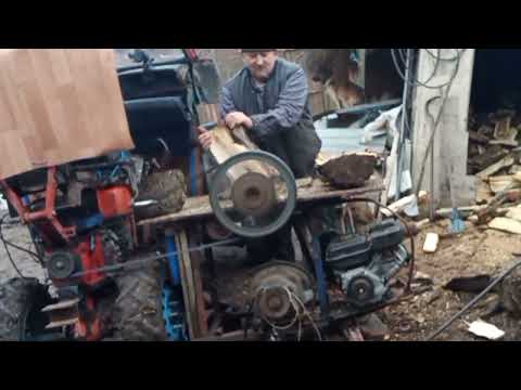 Видео: дровокол винтовой 3 в 1м, от дизельного мотоблока зубр Ха-31, 6 лс . вторая часть.